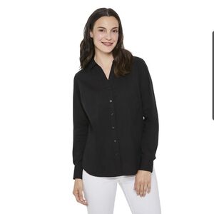 George Size XL Black Button Down Blouse